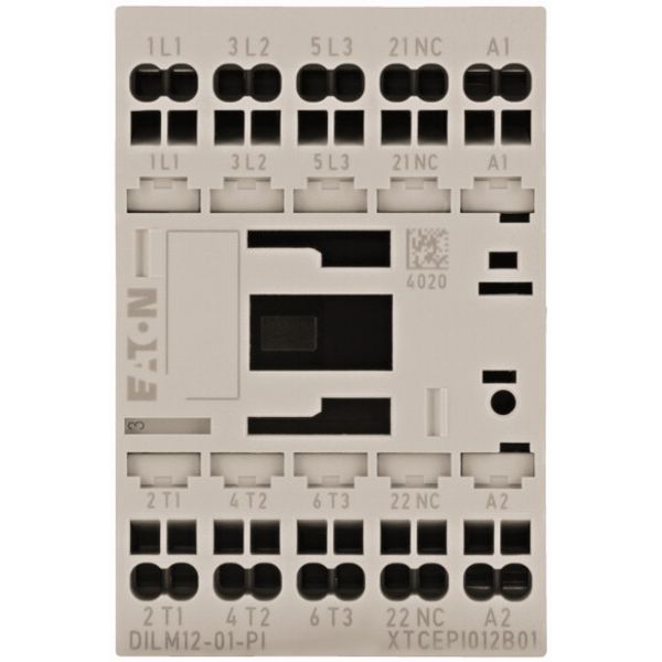 Contactor, 3 pole, 380 V 400 V 5.5 kW, 1 NC, 24 V DC, DC operation, Push in terminals image 1