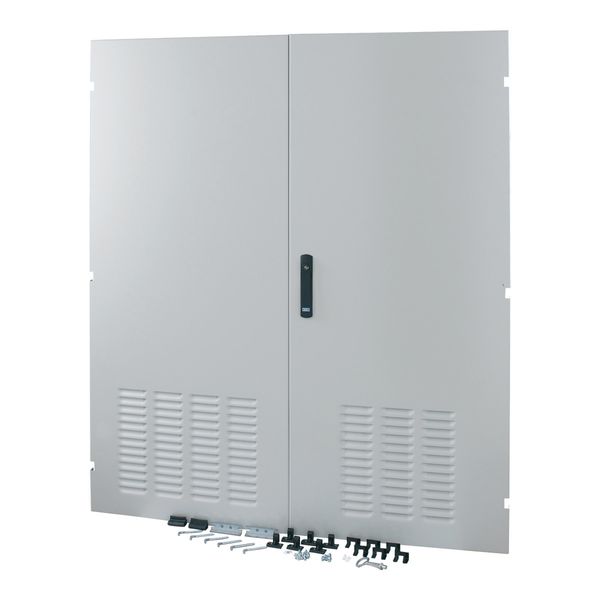 Section door, ventilated IP42, two wings, HxW = 1800 x 1350mm, grey image 2