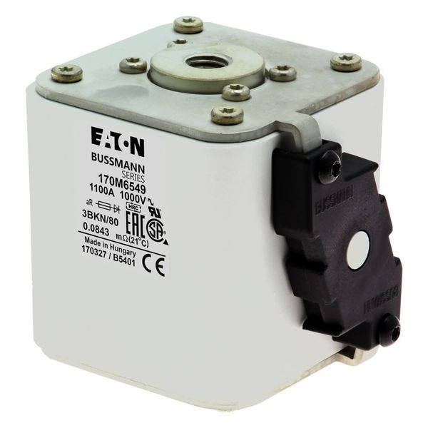 Fuse-link, high speed, 1100 A, AC 1000 V, size 3, aR, IEC, UL, single indicator image 6