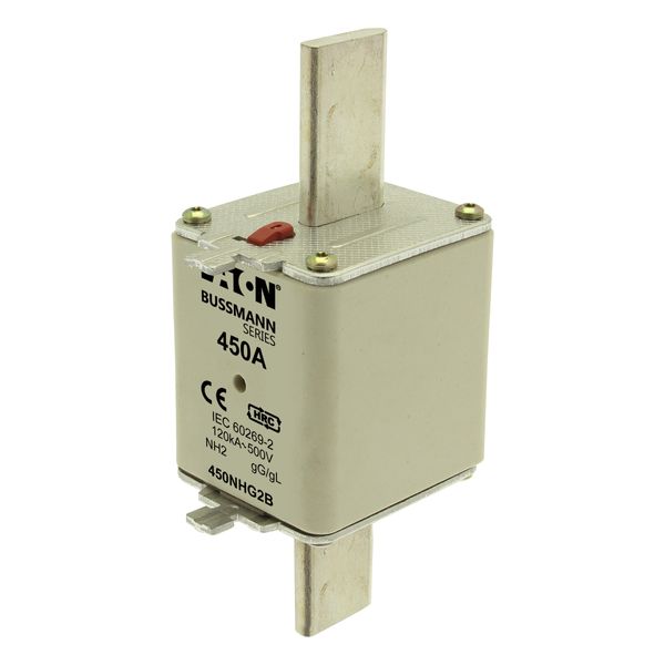Fuse-link, low voltage, 450 A, AC 500 V, NH2, gL/gG, IEC, dual indicator image 3