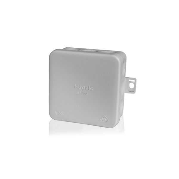 FR junction box E1200rt, 80x80x37mm, IP55, rt/gr, with puncture membrane (E1200rt) image 1