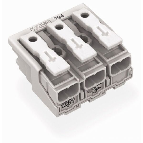 Lighting connector push-button, external without ground contact white image 3