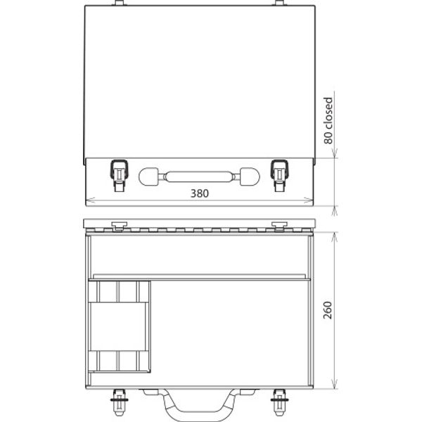 Sheet steel case, empty, f. earthing a. short-circuiting kit TI for CD image 2