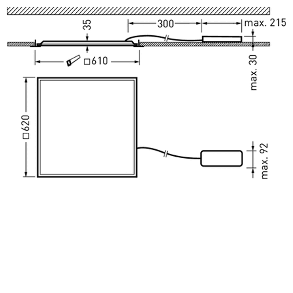 Recessed luminaires Valineo MultiLumen 4 Prisms White square ETDD 34W 4600lm Wide reduced glare UGR19 (W19) IK03 3 SDCM 8423051 image 1