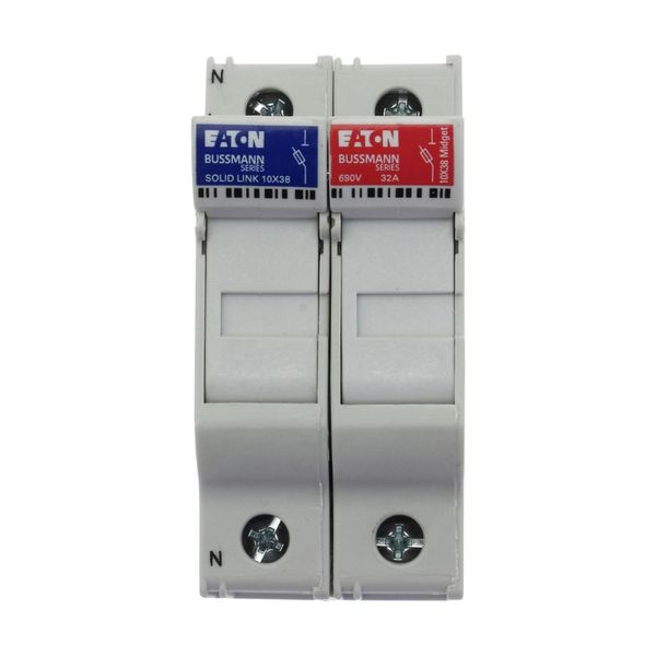 Fuse-holder, LV, 32 A, AC 690 V, 10 x 38 mm, 1P+N, UL, IEC, DIN rail mount image 21