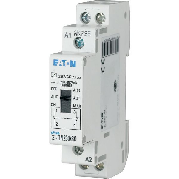 Pre-selection relay, 230VAC/50Hz, 1N/O+1N/C, 20A, 1HP image 3