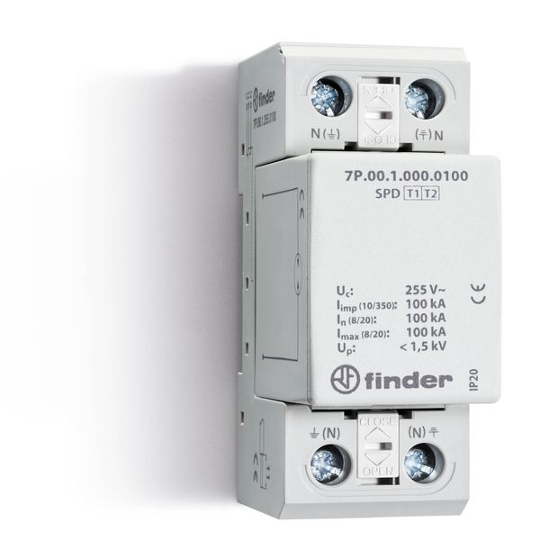 SPD type 1+2/N-PE spark-gap for 3 phase system/255V Max. (7P.09.1.255.0100) image 3