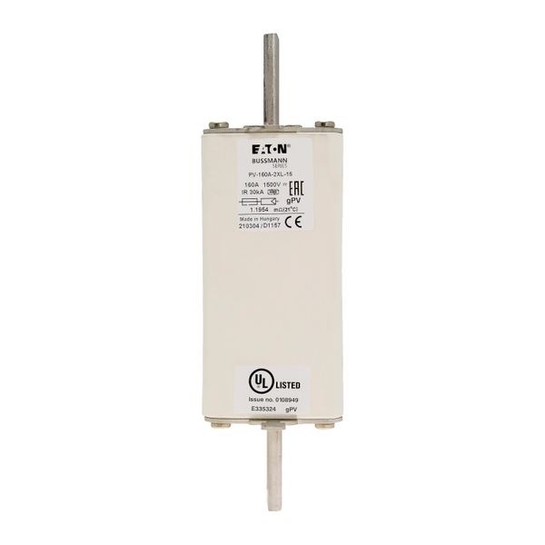 Fuse-link, high speed, 160 A, DC 1500 V, 2XL, 61 x 205 mm, gPV, IEC, UL, with indicator image 13