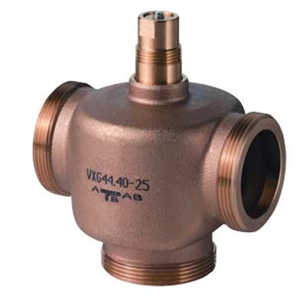 VXG44.40-25 - 3-port seat valve, external thread, PN16, DN40, kvs 25 image 1