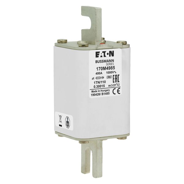 Fuse-link, high speed, 400 A, AC 1000 V, DIN 1, 51 x 69 x 138 mm, aR, DIN, IEC, type T indicator image 17