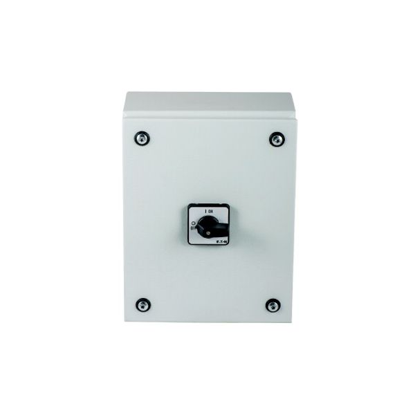 T3, 32 A, surface mounting, 4 contact unit(s), 90 °, maintained, 0-1, in steel enclosure, Design number 8344 image 2