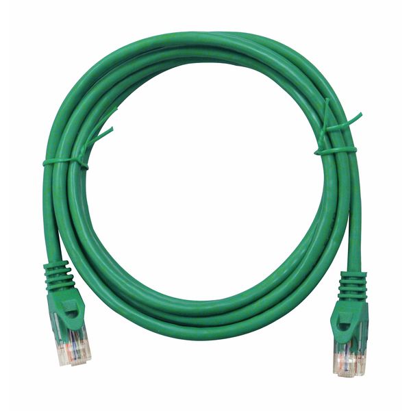 Patchcord RJ45 unshielded, Cat.5e, PVC, green, 3.0m image 2