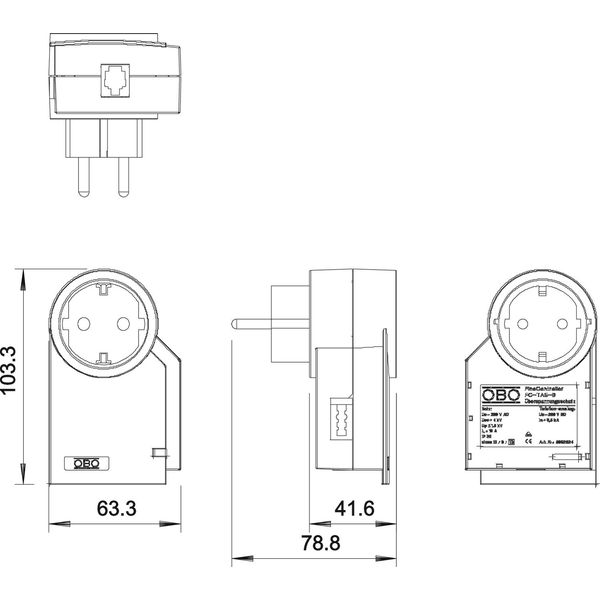 FC-TAE-D FineController including telephone protection 230V image 2