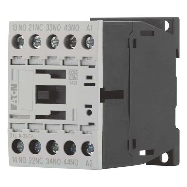 Contactor relay (-EA) , 24 V DC, 3 N/O, 1 NC, Screw terminals, DC operation image 1