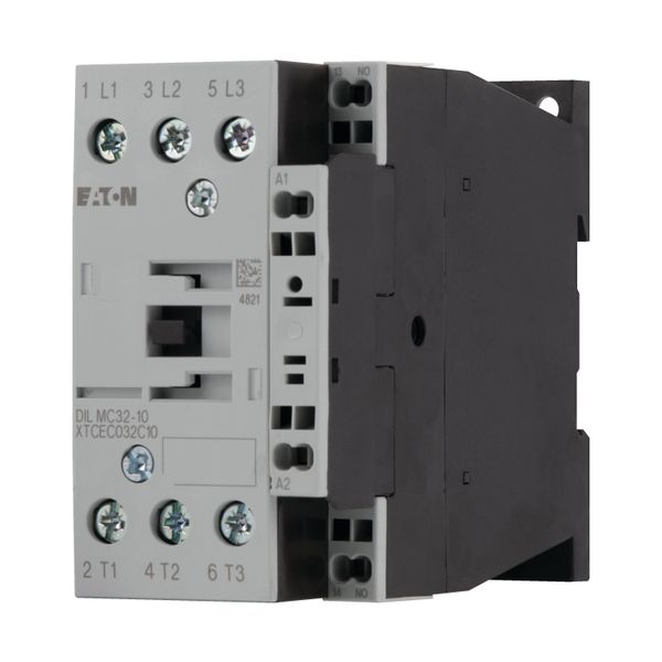 Contactor, 3 pole, 380 V 400 V 15 kW, 1 N/O, RDC 24: 24 - 27 V DC, DC operation, Spring-loaded terminals image 7