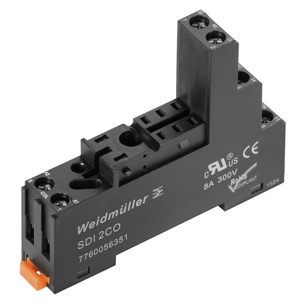 Relay socket, IP20, 2 CO contact , 8 A, Screw connection image 1