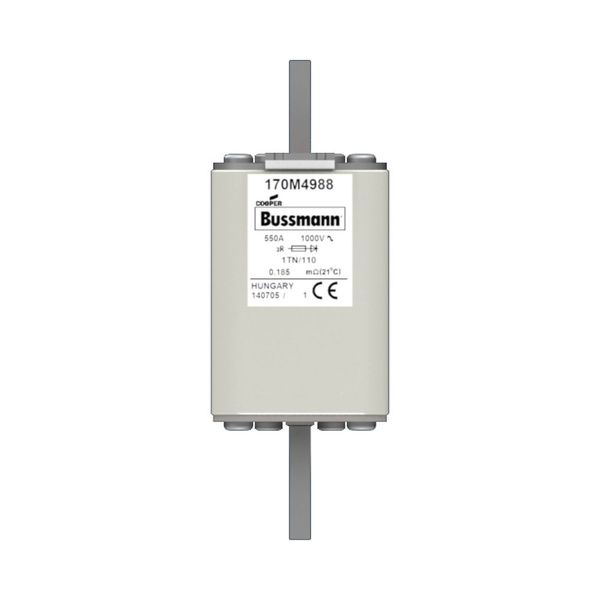 Fuse-link, high speed, 550 A, AC 1000 V, DIN 1, 51 x 69 x 138 mm, aR, DIN, IEC, single indicator image 12