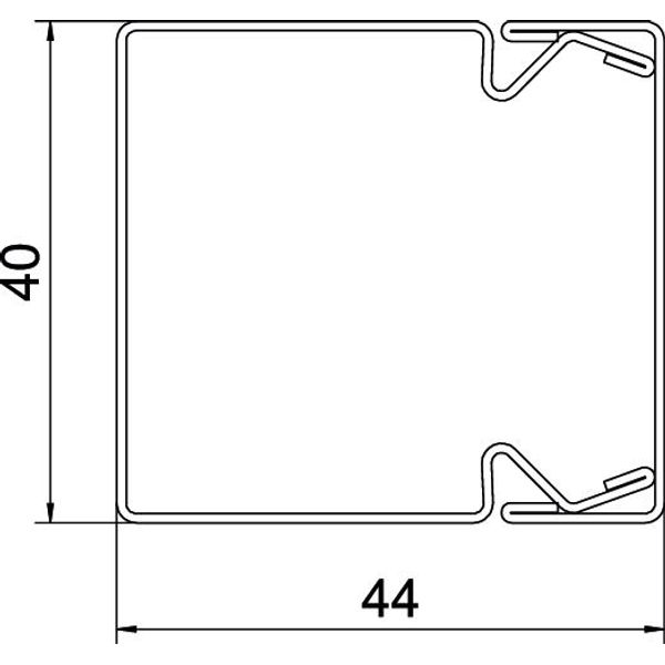 LKM40040FS Cable trunking with base perforation 40x40x2000 image 2