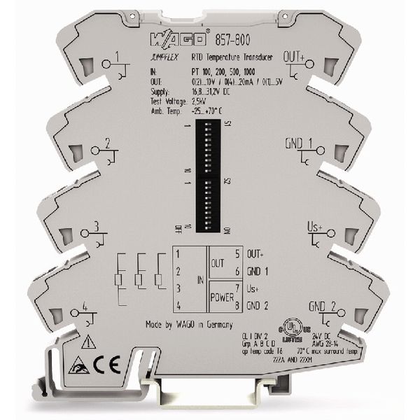 Temperature signal conditioner for RTD sensors Current and voltage out image 3