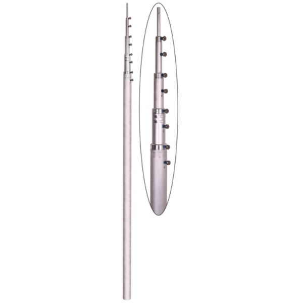 Telescopic air-termination rod Al D 50/40/30/20/10 mm, extendable L 1. image 1