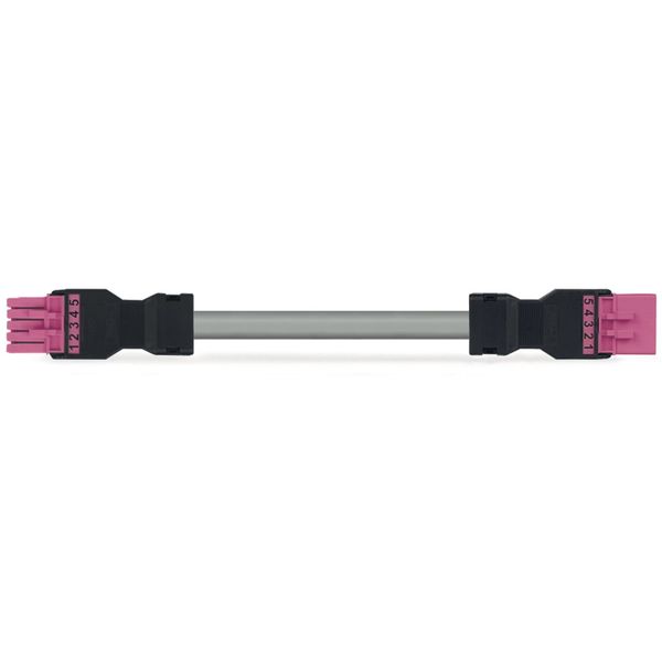 pre-assembled interconnecting cable Eca Socket/plug pink image 1