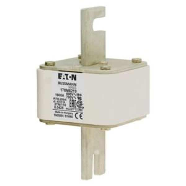 Fuse-link, high speed, 1600 A, AC 690 V, DIN 3, 76 x 90 x 139 mm, aR, DIN, IEC, type T indicator image 6