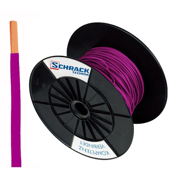 PVC Insulated Single Core Wire H07V-U 1.5mmý violet (coil) image 1