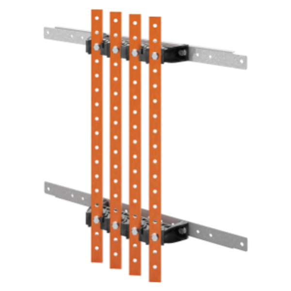 PAIR OF BUSBAR-HOLDER - FOR FLAT BUSBARS 25x4-30x5 - 250-400A - FOR STRUCTURES D=300 - STRUCTURES L=600 - FOR QDX 630L image 1