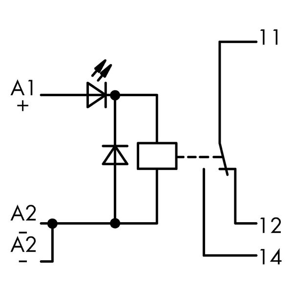 Relay module Nominal input voltage: 24 VDC 1 changeover contact light image 3