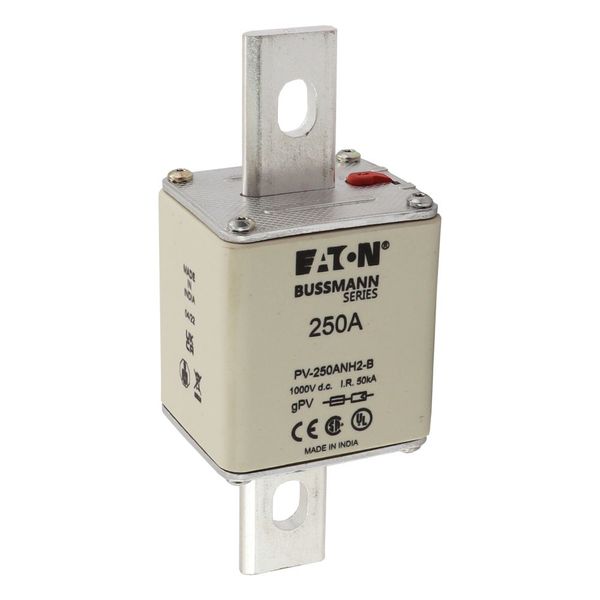 Fuse-link, high speed, 250 A, DC 1000 V, NH2, gPV, UL PV, UL, IEC, dual indicator, bolted tag image 13