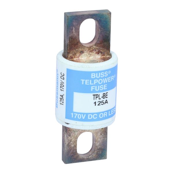 Eaton Bussmann series TPL telecommunication fuse, 170 Vdc, 125A, 100 kAIC, Non Indicating, Current-limiting, Bolted blade end X bolted blade end, Silver-plated terminal image 13