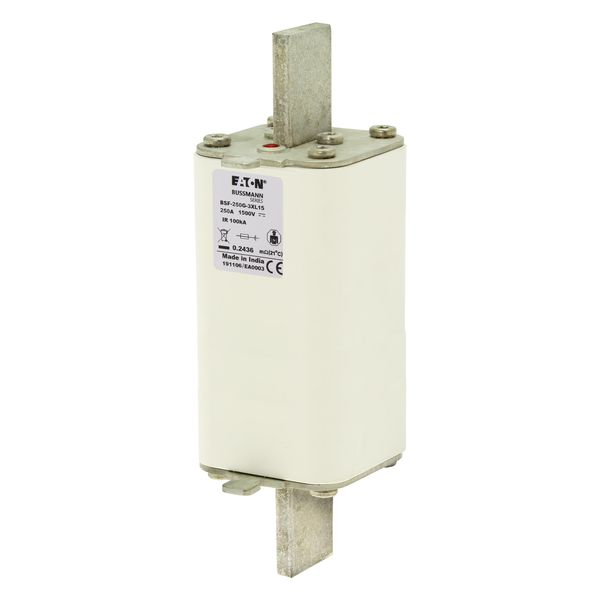 Fuse-link, high speed, 250 A, DC 1500 V, 3L, 75 x 75 x 205 mm, gBat, IEC, blade connection image 3