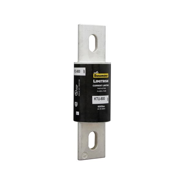 Eaton Bussmann Series KTU Fuse, Current-limiting, Fast Acting Fuse, 600V, 800A, 200 kAIC at 600 Vac, Class L, Bolted blade end X bolted blade end, Melamine glass tube, Silver-plated end bells, Bolt, 2.5, Inch, Non Indicating image 12