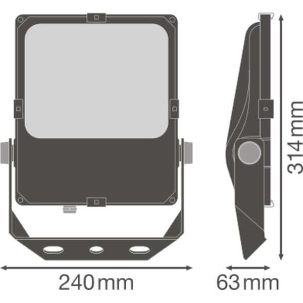 FLOODLIGHT PERFORMANCE DALI ASYM 55x110 50W 3000K BK image 16