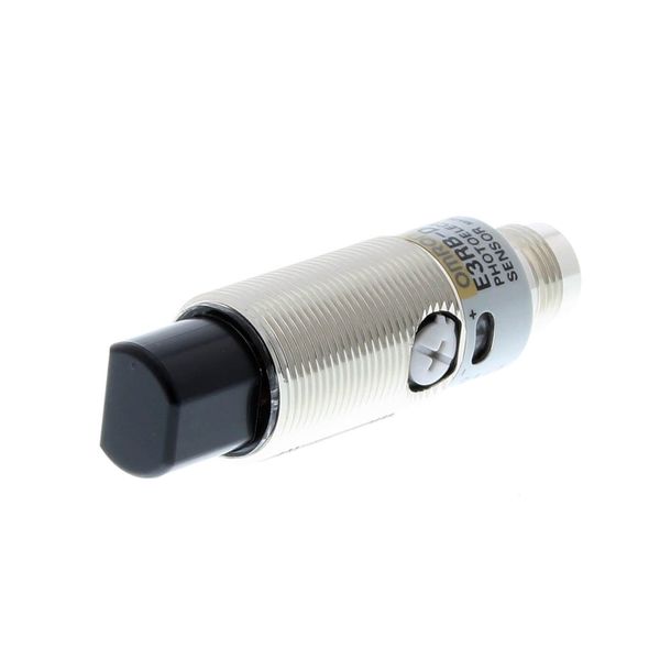 Photoelectric sensor, M18 threaded barrel, radial type, metal, red LED E3RB9021E image 2