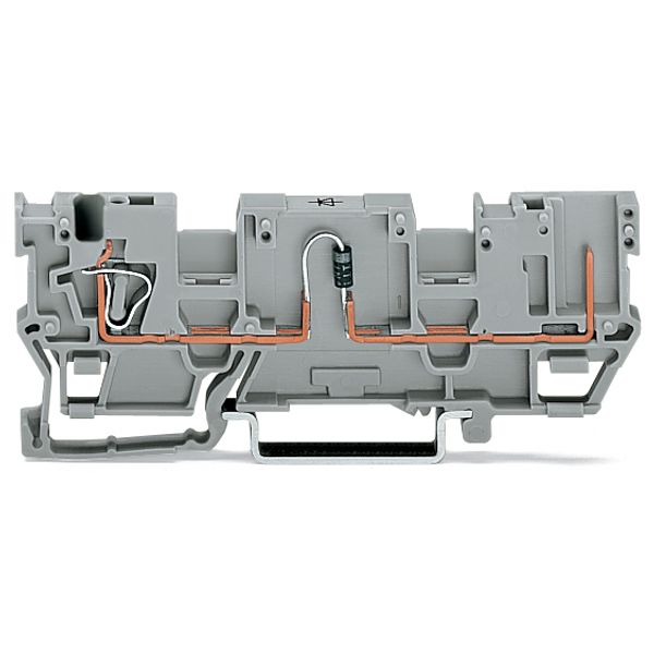 1-conductor/1-pin component carrier terminal block with 2 jumper posit image 2