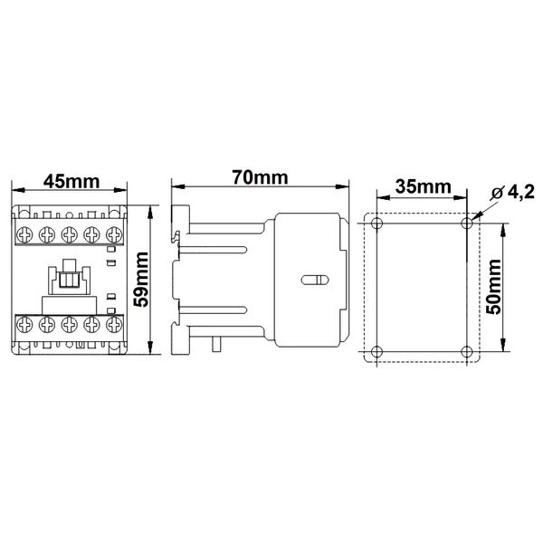 Contactor 3-pole, CUBICO Classic, 4kW, 9A, 1NO+1NC, 230VAC image 10