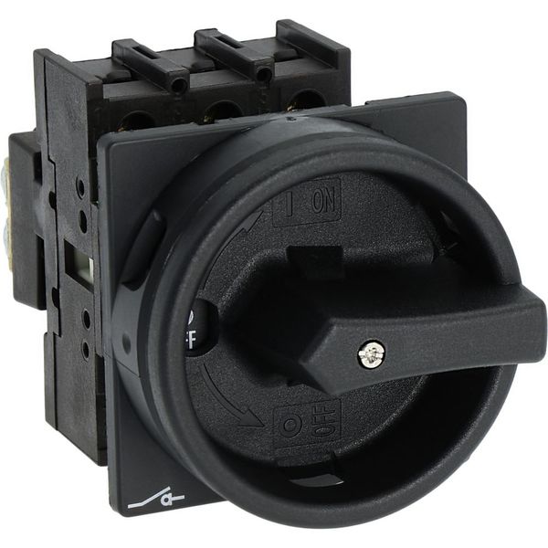 Main switch, P1, 32 A, flush mounting, 3 pole, STOP function, With black rotary handle and locking ring, Lockable in the 0 (Off) position image 38