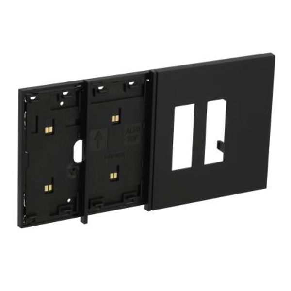 L.NOW - frame 4M black double socket cover image 1