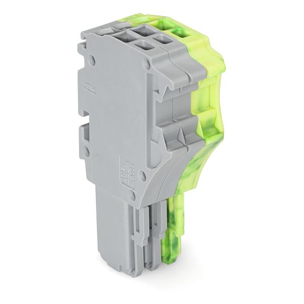 1-conductor female connector Push-in CAGE CLAMP® 1.5 mm² gray, green-y image 1