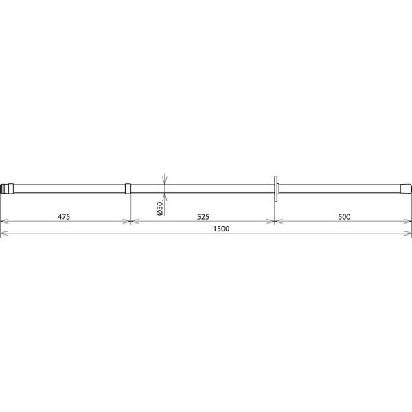Insulating stick 36kV L 1500mm image 2