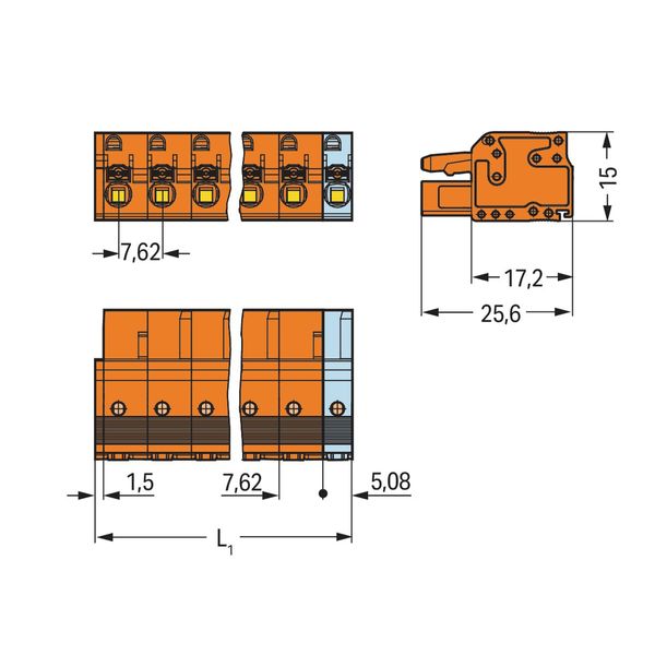 2231-706/026-000 1-conductor female connector; push-button; Push-in CAGE CLAMP® image 3