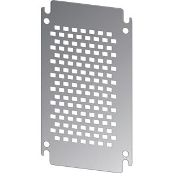 Mounting plate, perforated, galvanized, for HxW=300x400mm image 2