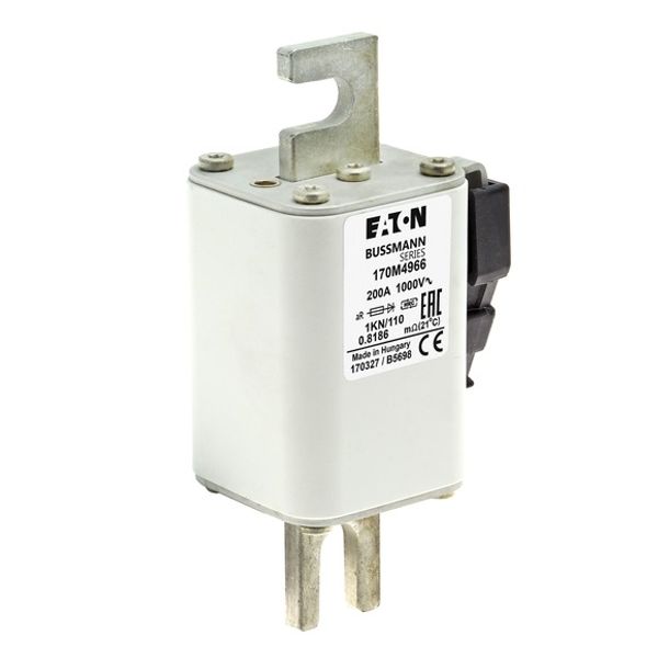 Fuse-link, high speed, 200 A, AC 1000 V, DIN 1, 51 x 69 x 138 mm, aR, DIN, IEC, type K indicator image 5