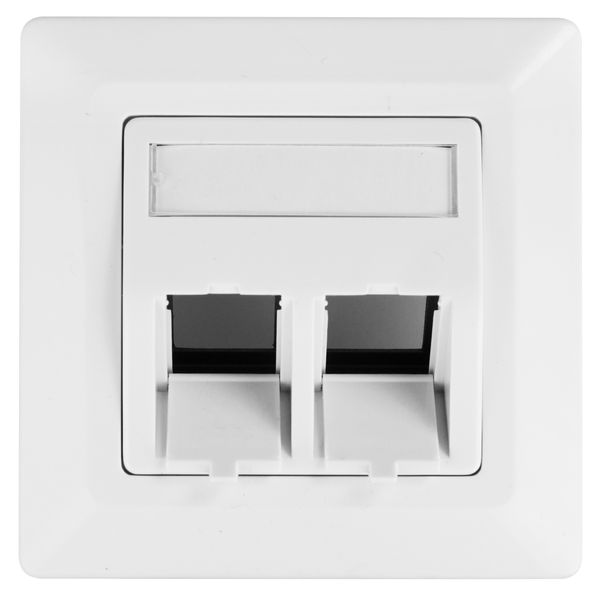 Outlet empty 2 modules(SFA)(SFB), 80x80mm, angled, RAL9010 image 4