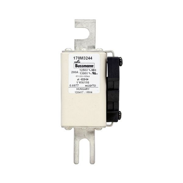 Fuse-link, high speed, 200 A, AC 1250 V, compact size 1, 45 x 58 x 138 mm, aR, DIN, IEC, type K indicator image 11