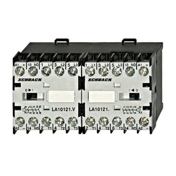 Reversing contactor 5.5kW 24VAC, with NO image 1