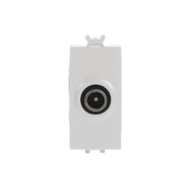 TV/SAT coaxial socket, feedthrough, male IEC connector ø 9.5 mm, attenuation 7dB image 1