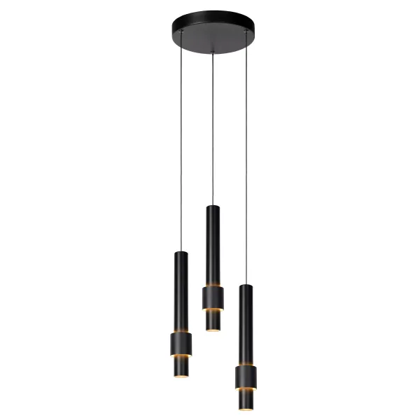 Lucide MARGARY - Pendant light - Ø 28 cm - LED Dim. - 3x4W 2700K - Black image 1