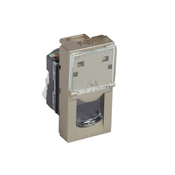 RJ45 Category 5e UTP Arteor socket - 1 module - champagne image 1